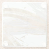 Gold & Grau Glasuntersetzer (Rückseite)