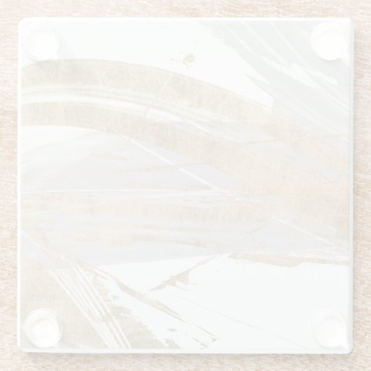 Gold & Grau Glasuntersetzer (Rückseite)