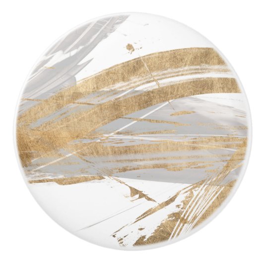 Gold & Grau Keramikknauf (Vorderseite)