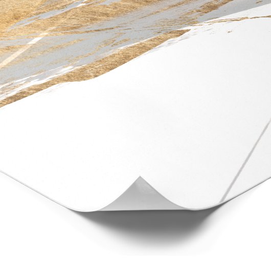 Gold & Grau Poster (Ecke)