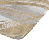 Gold & Grau Schneidebrett (Ecke)