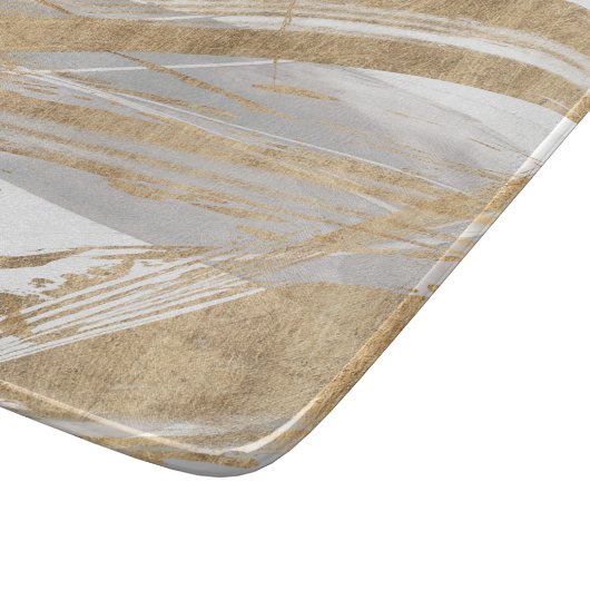 Gold & Grau Schneidebrett (Ecke)