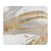 Gold & Grau Schneidebrett (Vorderseite)