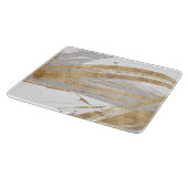 Gold & Grau Schneidebrett (Ecke)