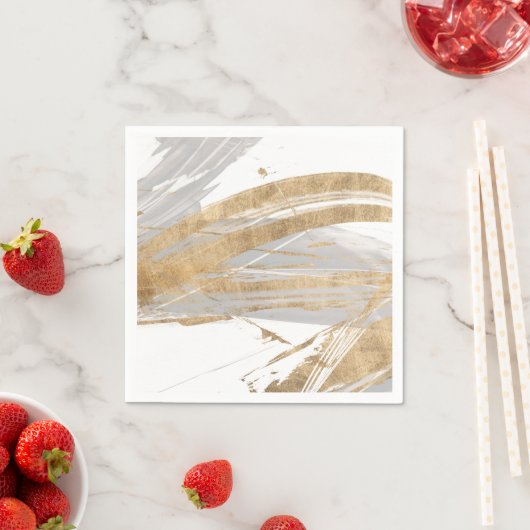 Gold & Grau Serviette (Beispiel)