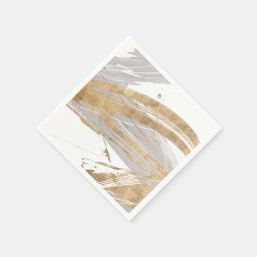 Gold & Grau Serviette (Ecke)