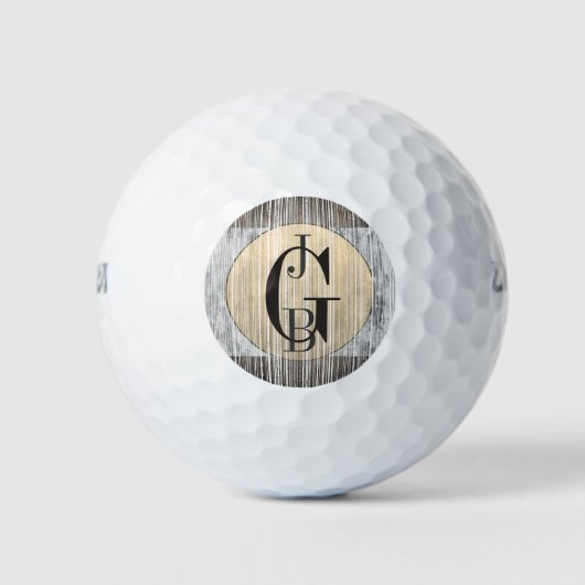 Gold, Graue Marmor und Streifenmuster Golfball (Vorderseite)