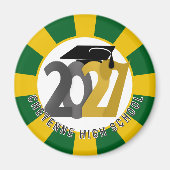 Gold Gray Abschlussjahrgang 2027 Magnet (Vorne)