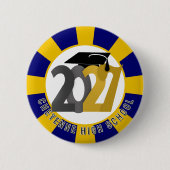 Gold Gray Abschlussklasse 2027 Abitur/Abschlussfei Button (Vorderseite)