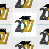Gold Gray Abschlussklasse 2027 Stoff (Kachel)