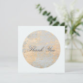 Gold Gray Artistic Abstrakt Danke (Stehend Vorderseite)
