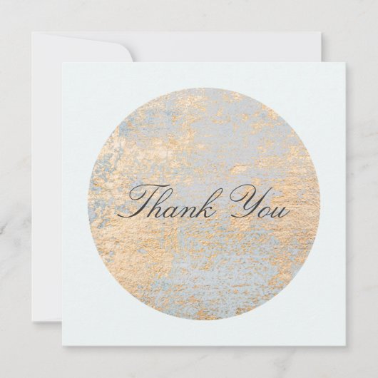 Gold Gray Artistic Abstrakt Danke (Vorderseite)