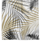 Gold Gray Black Palm Blätter Traumstrecke - Cali S Duschvorhang (Vorderseite)