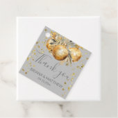 Gold Gray Christmas Geschenkanhänger (Beispiel)