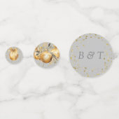 Gold Gray Christmas Konfetti (Rückseiten)