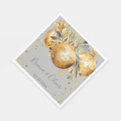 Gold Gray Christmas Serviette (Ecke)