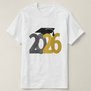 Gold Gray Class of 2026 Abschluss T-Shirt