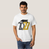 Gold Gray Class of 2027 Graduation T-Shirt (Vorne ganz)