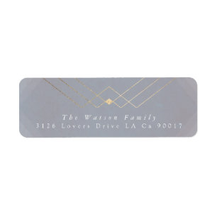 Gold Gray Elegance Diamond Geo Deko Wedding