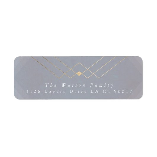 Gold Gray Elegance Diamond Geo Deko Wedding (Vorne)