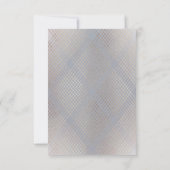 Gold Gray Elegance Diamond Geo Deko Wedding RSVP Karte (Rückseite)