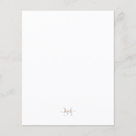 Gold & Gray Monogram Script Couple Stationery (Vorderseite)