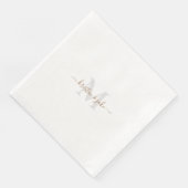 Gold & Gray Monogram & Script-Namen Serviette (Ecke)