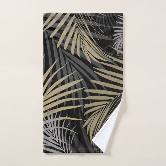 Gold Gray Palm Blätter Dream - Cali Summer Vibes # Badhandtuch Set (Handtuch)