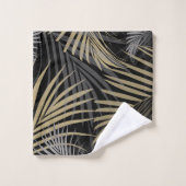 Gold Gray Palm Blätter Dream - Cali Summer Vibes # Badhandtuch Set (Waschlappen)