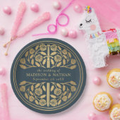 Gold Gray Royal Medieval Sword Wedding  Pappteller (Party)