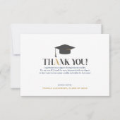 Gold Gray Vielen Dank Retro Typografie Dankeskarte (Vorderseite)