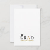 Gold Gray Vielen Dank Retro Typografie Dankeskarte (Rückseite)