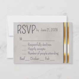 Gold & Gray Wedding RSVP