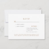 Gold & Gray Wedding RSVP Card (Vorderseite)