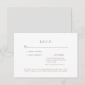 Gold & Gray Wedding RSVP Card Karte (Vorne/Hinten)