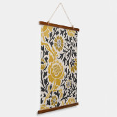 Gold Gray William Morris Floral Wandteppich Mit Holzrahmen (Gewinkelt)