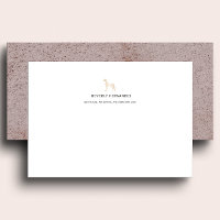 Gold Great Dane Dog Walker Elegantes Monogramm