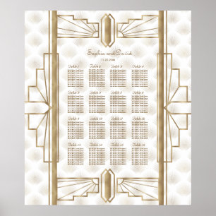 Gold Great Gatsby Art Deco Hochzeitskarte Poster