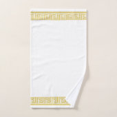 Gold Grecian Frieze Design Badhandtuch Set (Handtuch)