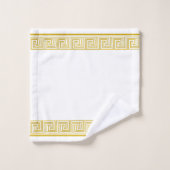 Gold Grecian Frieze Design Badhandtuch Set (Waschlappen)