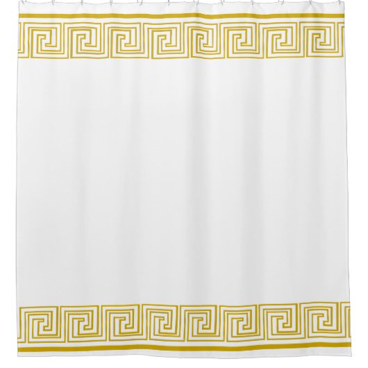 Gold Grecian Frieze Design Duschvorhang (Vorderseite)