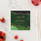 Gold Green Agate Wedding Napkins Serviette (Beispiel)