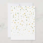 Gold & Green Balloons | Party Dankeschön Karte (Rückseite)