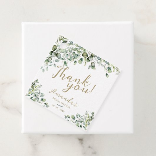 Gold Green Brautparty Vielen Dank Geschenkanhänger (Beispiel)