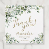 Gold Green Brautparty Vielen Dank Geschenkanhänger (Vorderseite)