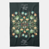 Gold Green Christmas Ornaments Geschirrtuch (Vertikal)