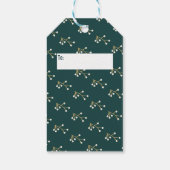 Gold Green Christmas Sessing Numbers 6:24-26 Geschenkanhänger (Rückseite)