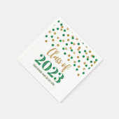 Gold Green Confetti Class of 2023 Napkins Serviette (Ecke)