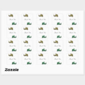 Gold Green Dragon Danke Stickers (Blatt)