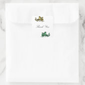 Gold Green Dragon Danke Stickers (Tasche)